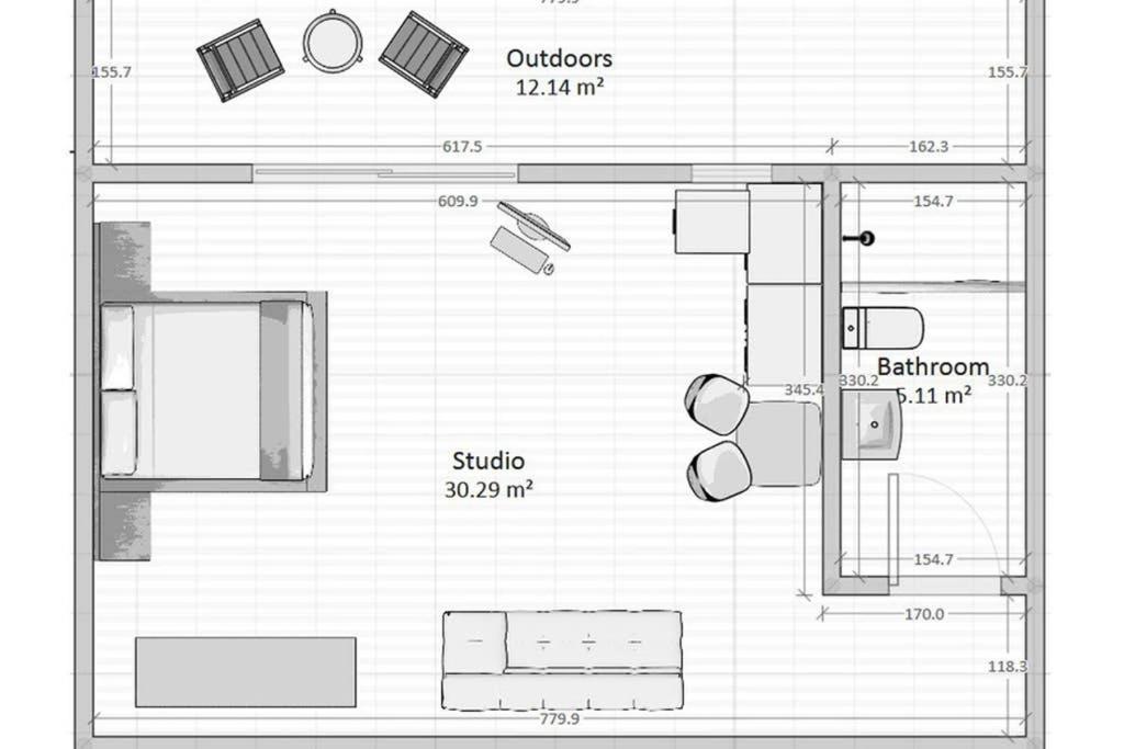 Cozy Studio Near The Beach Nea Iraklitsa Exterior foto